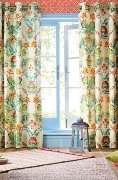 Mønstrede gardiner ser godt ud i hjemmet