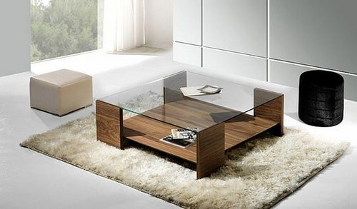 Sofabord med glasbordplade