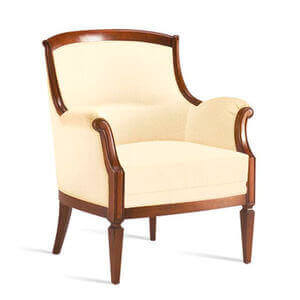 en af de klassiske stole med brune nuancer