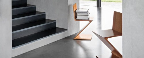 Zigzag-stolen af arkitekten Gerrit Rietveld