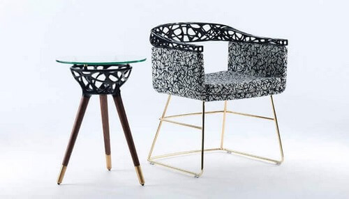 Bord og stol af designstudioet, Rio 