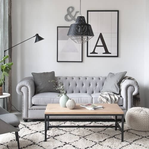 Chester-sofaen er en klassiker blandt grå sofaer 