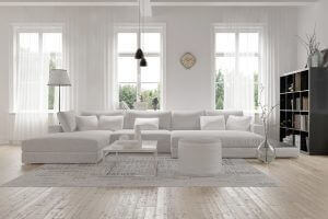 flot hvid sofa
