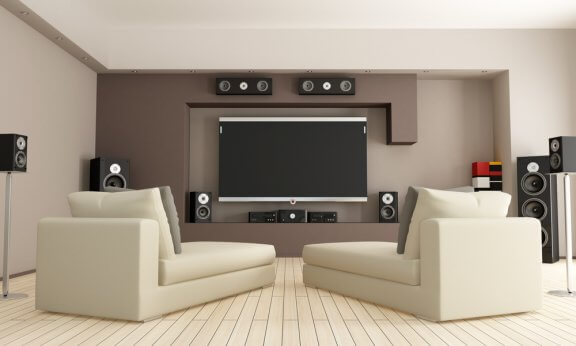 moderne rum med fjernsyn