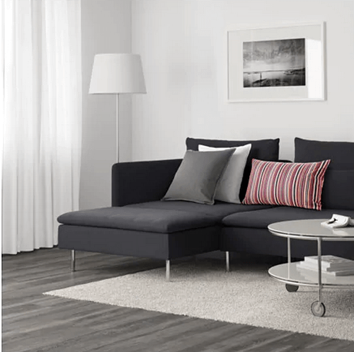Söderhamn-sofaen er en flot, grå sofa