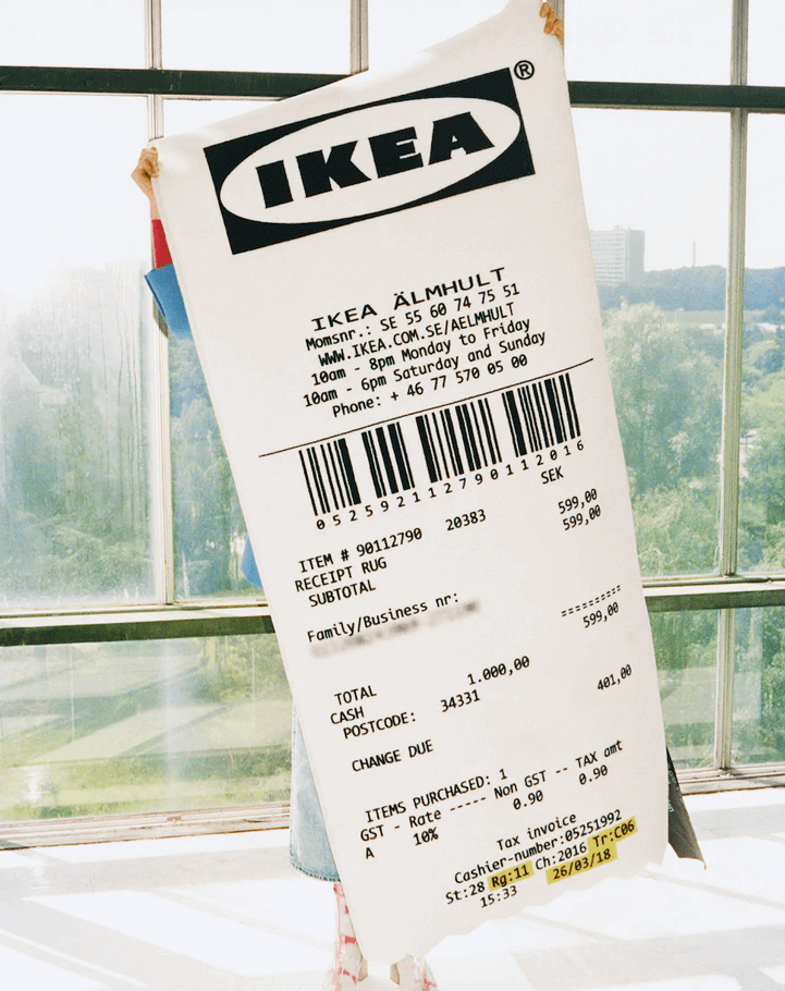 kæmpe bon fra IKEA