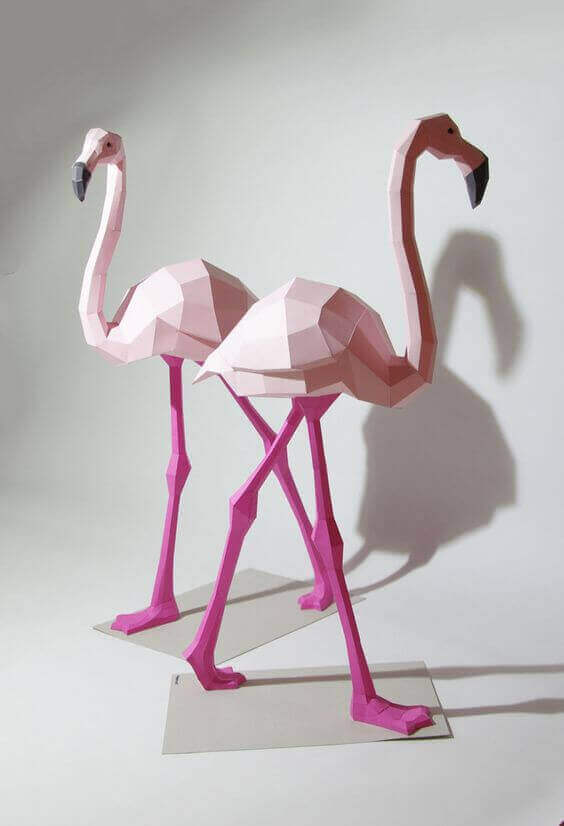 3D skulpturer flamingo