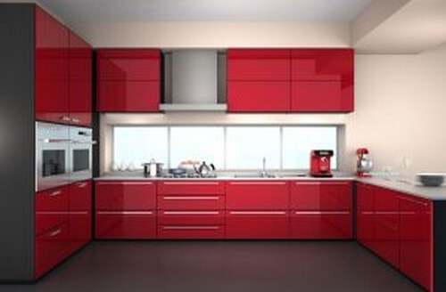 Du kan designe dit køkken i en rød farve