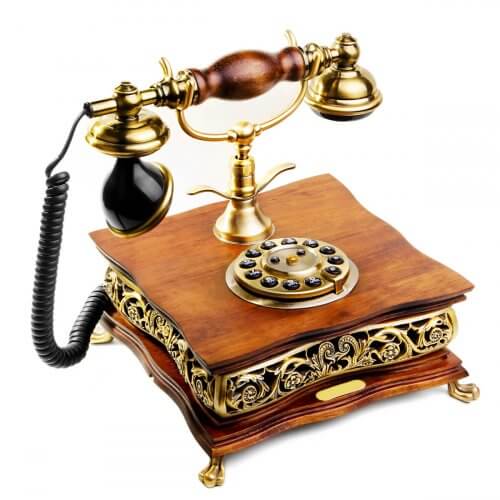 En vintage telefon, et fantastisk ikon indenfor retrostilen.
