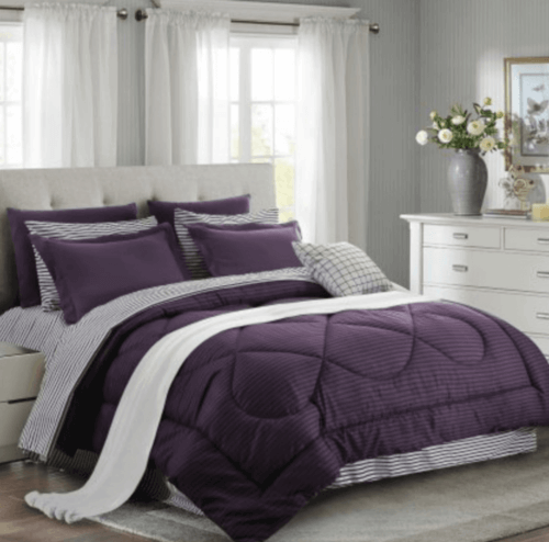 auberginelilla i soveværelse