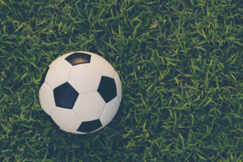 fodbold på græs