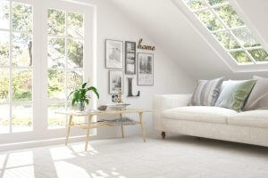 Wohnzimmer ganz in weiß
