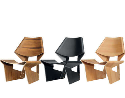 Grete Jalk – innovativer Stuhl in drei Farben