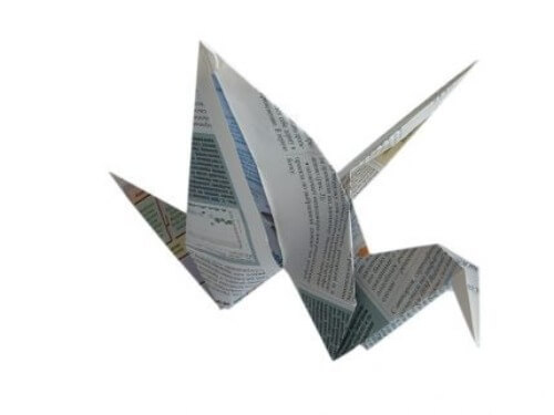 Origami aus alten Zeitungen