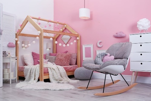 Babyzimmer in Rosa