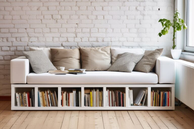 Stauraum im Wohnzimmer schaffen: 10 praktische Ideen