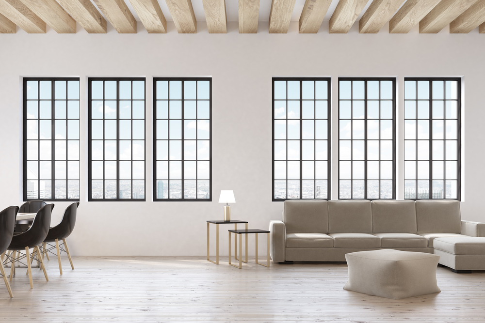 Nordic style decoration with large windows of light