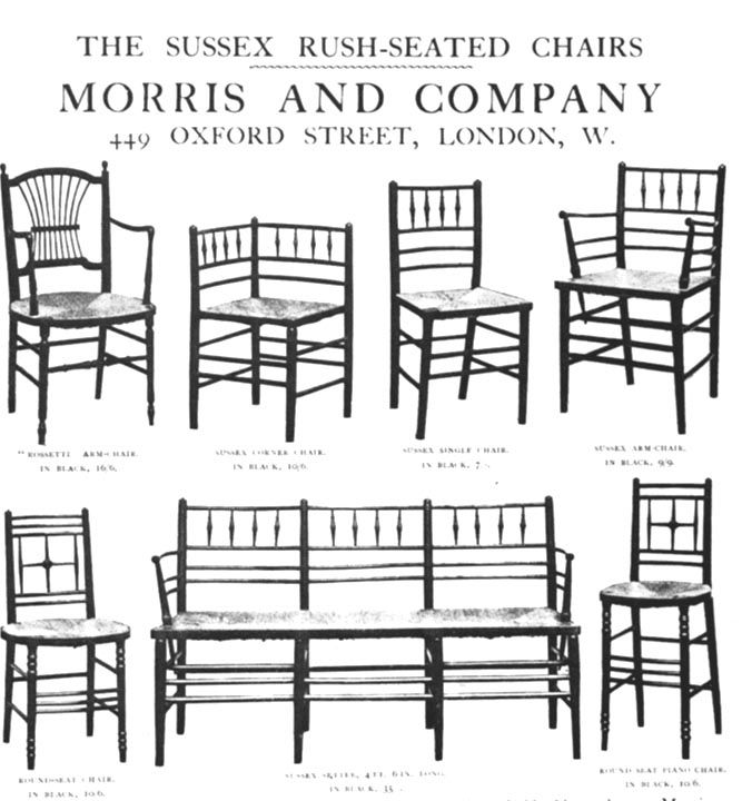 Catálogo de muebles diseñados por Morris and Co