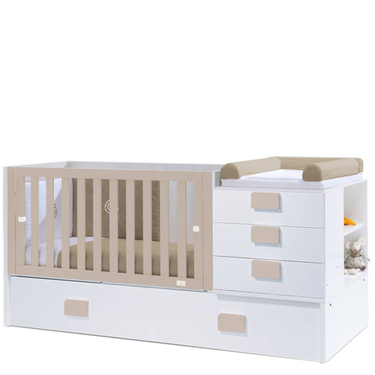 Convertible cribs are the new trend in nurseries.