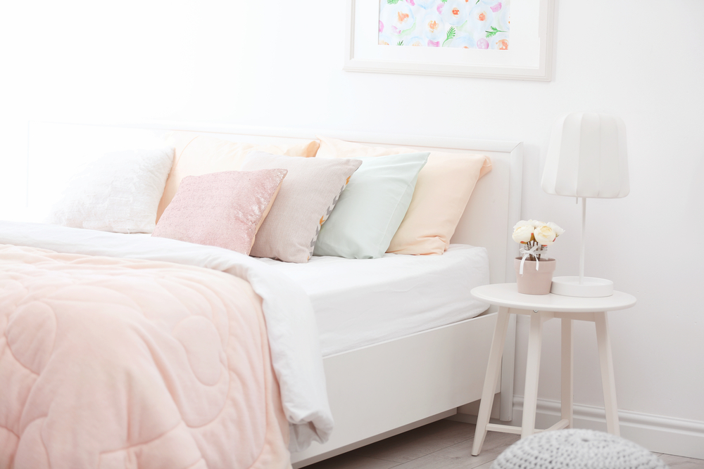 Pastel bedroom.
