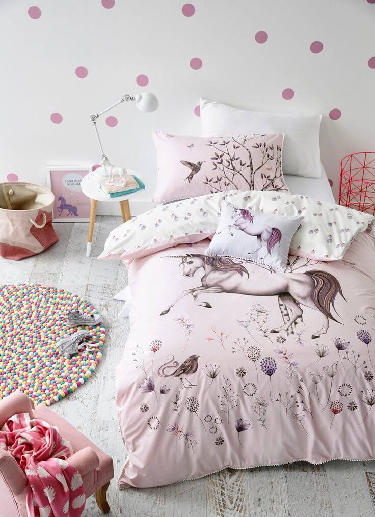 Decorating bedrooms with unicorns is a recent trend.