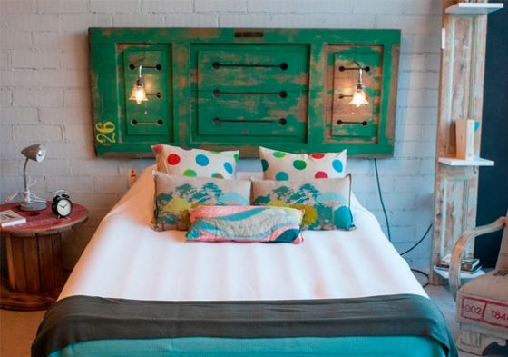 Headboard for bed.