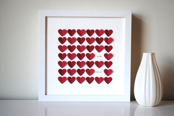 Framed love hearts.