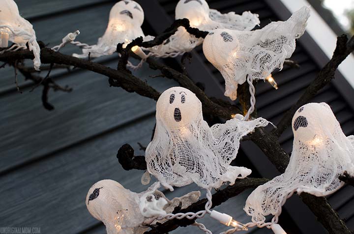 3 decoraciones para Halloween con fantasmas.