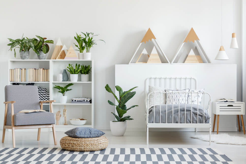 Natural elements are an important element in any Nordic style children's bedroom.