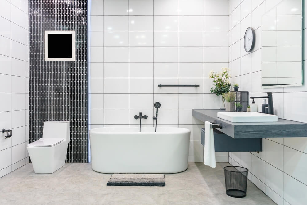 Baño moderno minimalista.