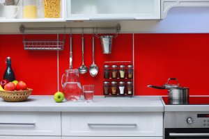 El color rojo en la cocina