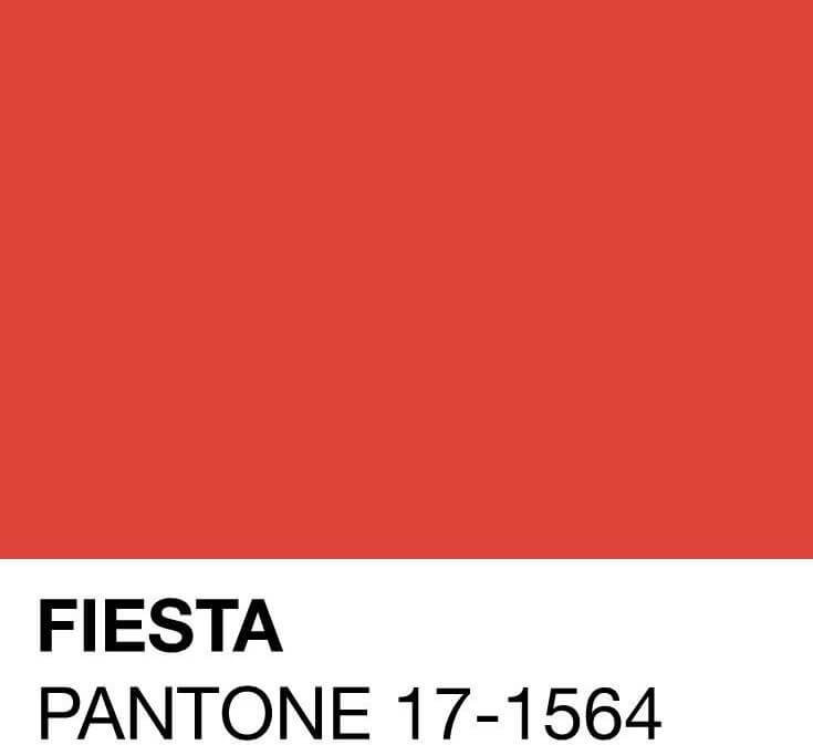 Color Pantone Fiesta.