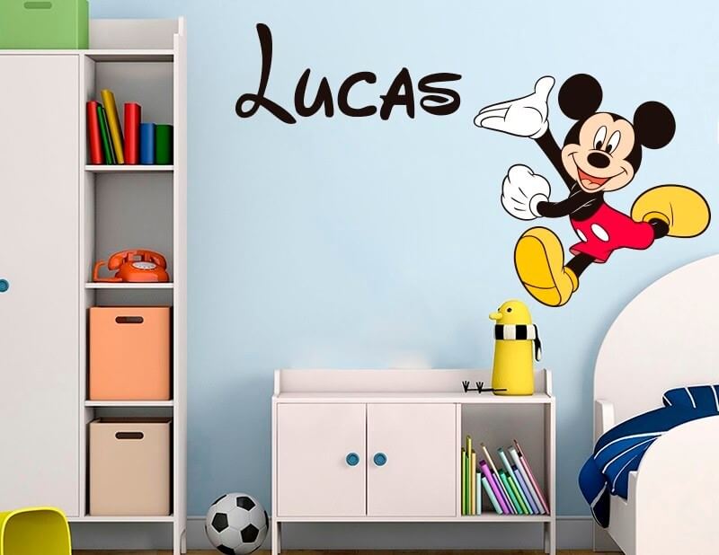Mickey Mouse vinyl decals.