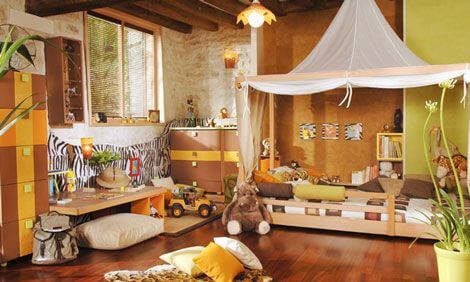 Dormitorio safari.