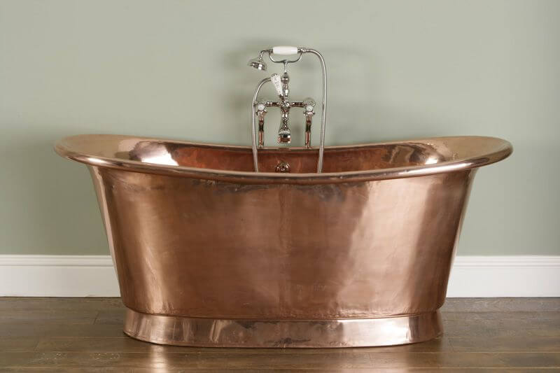 Bañera vintage de cobre.