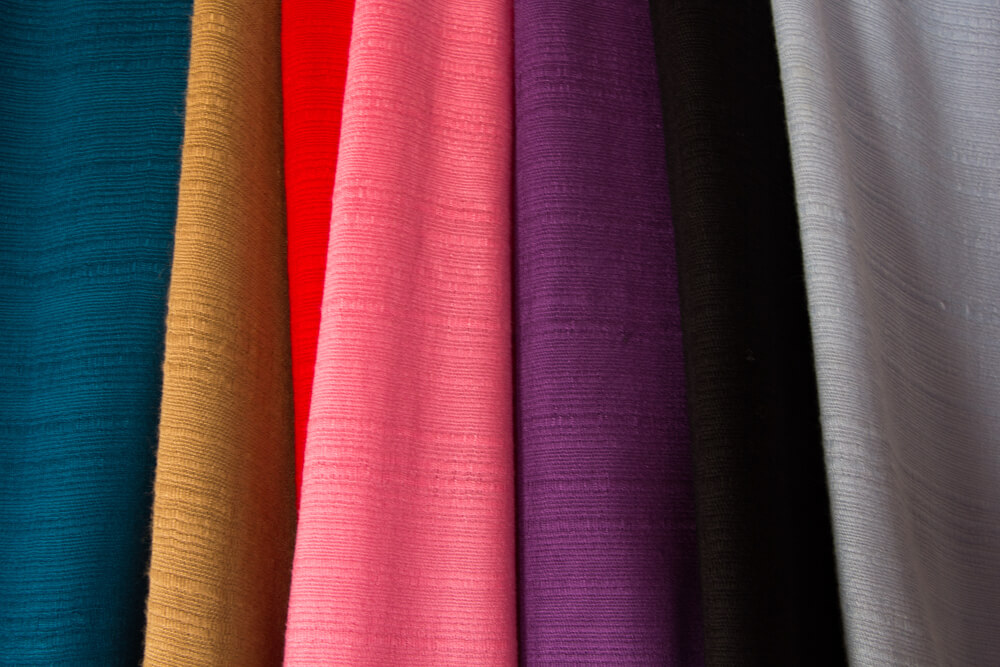 colored silk.