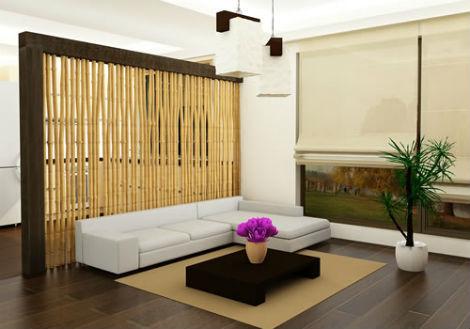 Bambú para separar ambientes.