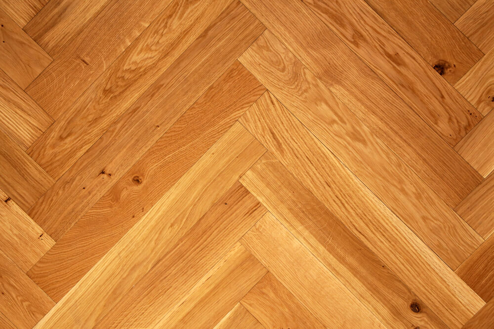 Herringbone parquet flooring.