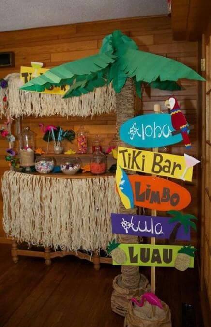 Decorar una fiesta temática hawaiana