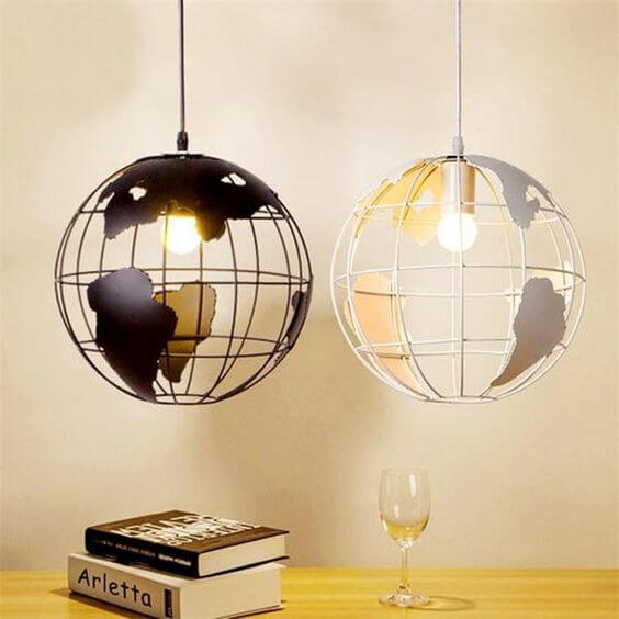 La bola del mundo como recurso decorativo para el hogar