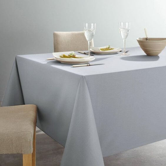 plain tablecloth