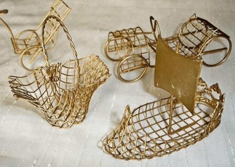 El uso del alambre dorado en la decoración del hogar