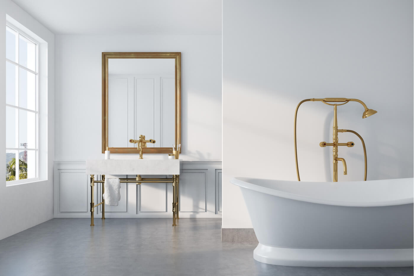 Your bathrooms will love the gold