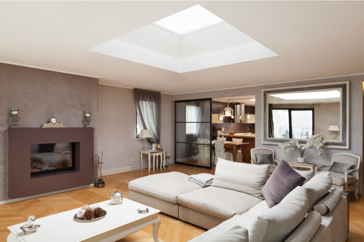 The aesthetic effect of skylights in the home