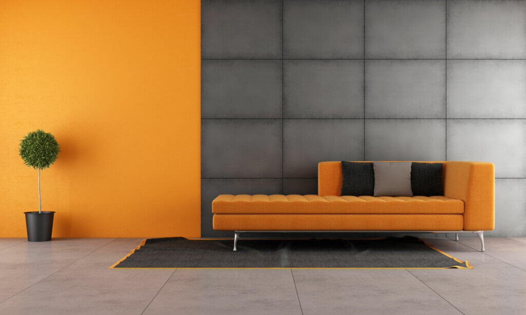 Het gebruik van mat oranje in je interieur