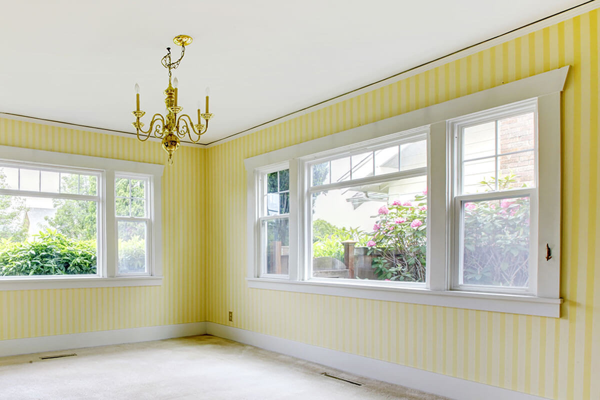 Stripes are one of the ideas to paint the walls.