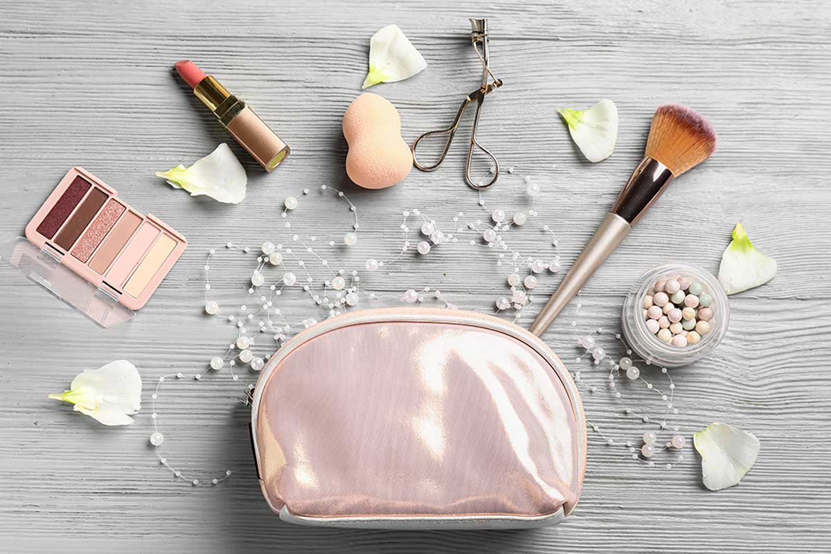 Organize your makeup in bags.