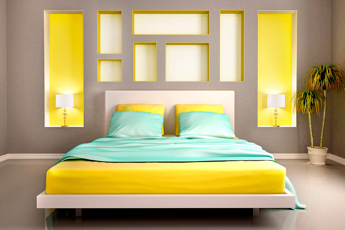 Take care of the colors of the bedroom.