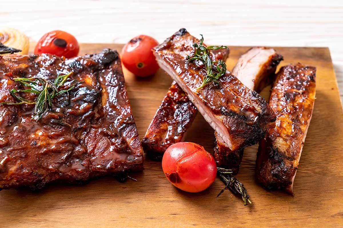 Grilled ribs.