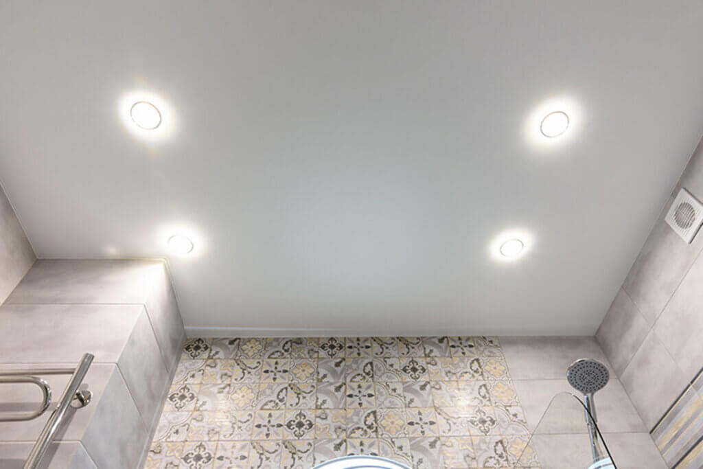 General lighting is very important, as it makes the bathroom more spacious.